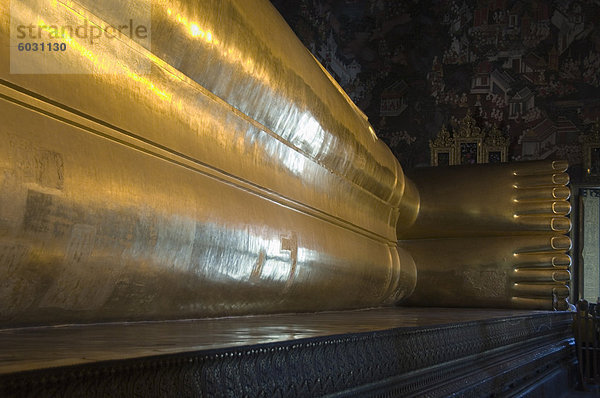 Liegender Buddha  Wat Pho  Bangkok  Thailand  Südostasien  Asien