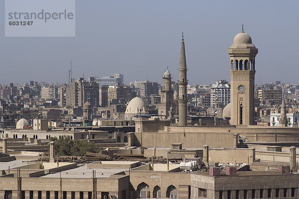 Ansicht von Kairo aus Al-Azhar Park  Ägypten  Nordafrika  Afrika