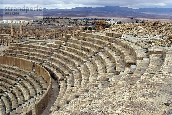 Theater  römische Website von Timgad  UNESCO World Heritage Site  Algerien  Nordafrika  Afrika