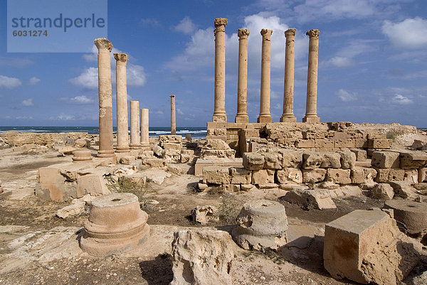 Tempel der Isis  römische Website von Sabratha  UNESCO World Heritage Site  Libyen  Nordafrika  Afrika