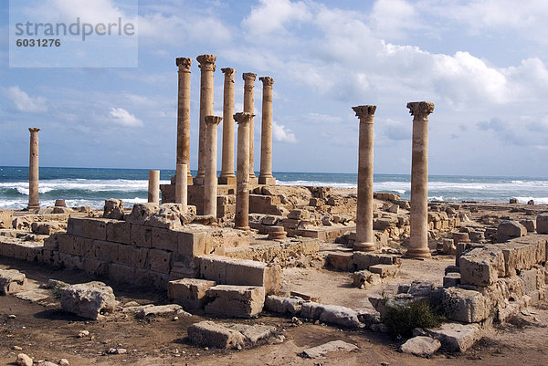 Tempel der Isis  römische Website von Sabratha  UNESCO World Heritage Site  Libyen  Nordafrika  Afrika