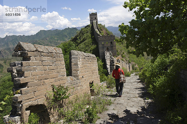 Simatai-Abschnitt der großen Mauer  UNESCO-Weltkulturerbe  in der Nähe von Peking  China  Asien