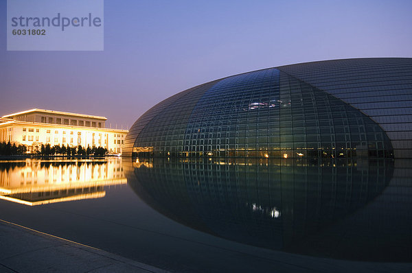 Opernhaus Oper Opern französisch Ehrfurcht Architekt Design Peking Hauptstadt China Asien