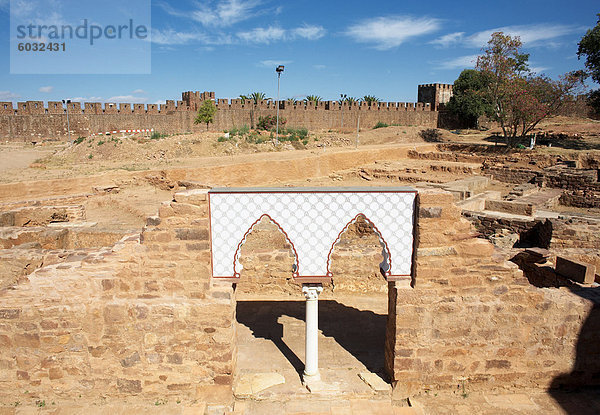 Silves maurischen Burg  Silves  Algarve  Portugal  Europa