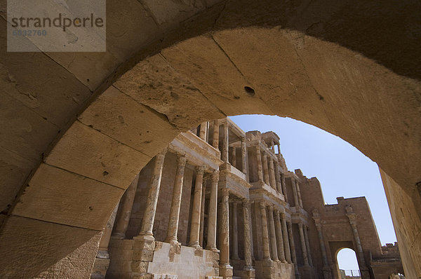 Römisches Theater  Sabratha Roman Site  UNESCO Weltkulturerbe  Tripolitanien  Libyen  Nordafrika  Afrika