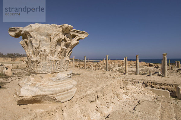 Sabratha Roman Website  UNESCO Weltkulturerbe  Tripolitanien  Libyen  Nordafrika  Afrika