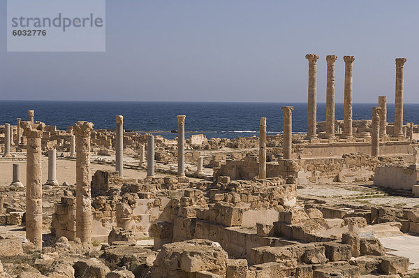 Sabratha Roman Website  UNESCO Weltkulturerbe  Tripolitanien  Libyen  Nordafrika  Afrika