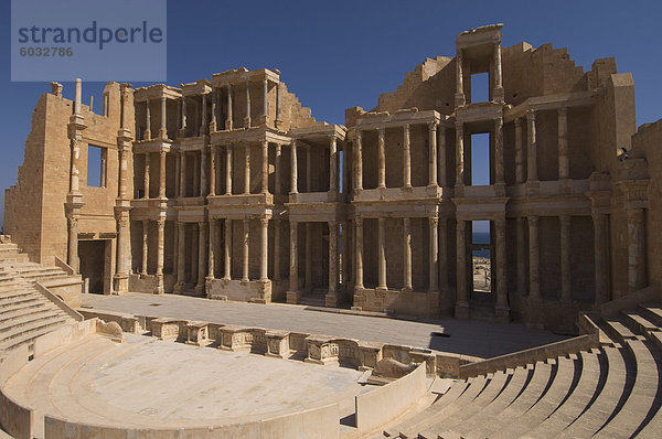 Römisches Theater  Sabratha Roman Site  UNESCO Weltkulturerbe  Tripolitanien  Libyen  Nordafrika  Afrika