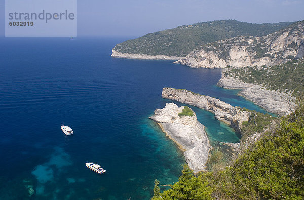 Europa dramatisch Anordnung Ansicht Luftbild Fernsehantenne Griechenland Griechische Inseln Ionische Inseln Kalkstein Westküste