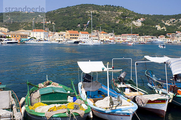 Fischerboote in Gaios  Paxos  Ionische Inseln  griechische Inseln  Griechenland  Europa