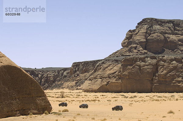 Wadi Teshuinat  Akakus  Sahara Wüste  Fessan  Libyen  Nordafrika  Afrika