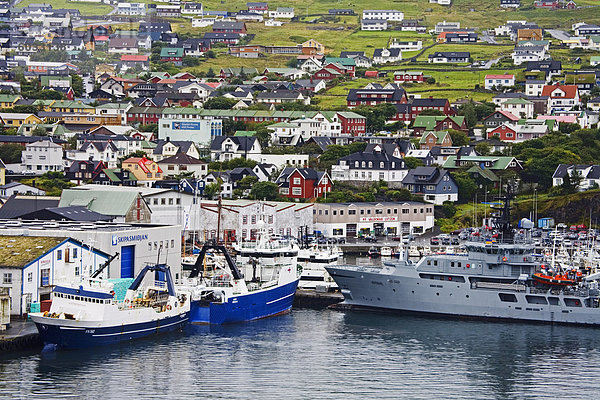 Kommerziellen Hafen  Hafen von Tórshavn  Färöer  Dänemark  Europa