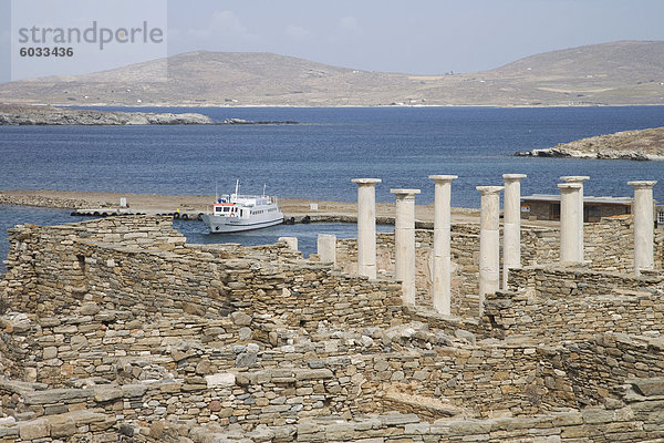 Europa Ausgrabungsstätte UNESCO-Welterbe Kykladen Griechenland Griechische Inseln