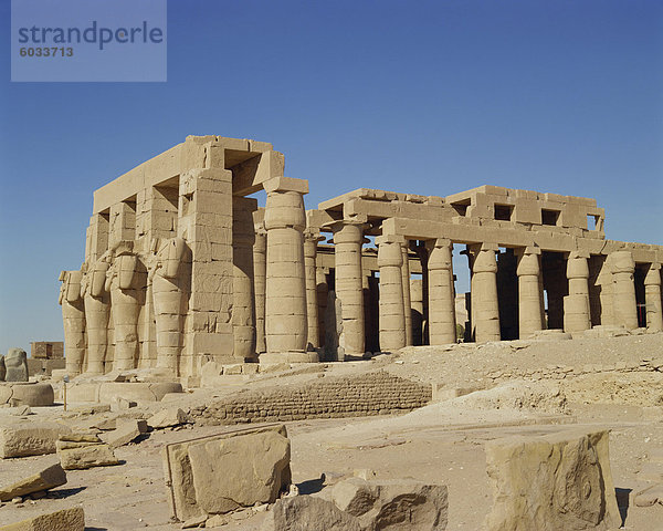 Tempel des Ramesseum  Nordwest Theben  UNESCO World Heritage Site  Ägypten  Nordafrika  Afrika