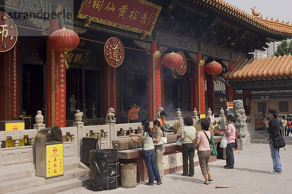 Wong Tai Sin Tempel  Stadtteil Wong Tai Sin  Kowloon  Hongkong  China  Asien