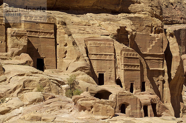 Nabatean Gräber  Petra  UNESCO World Heritage Site  Jordanien  Naher Osten
