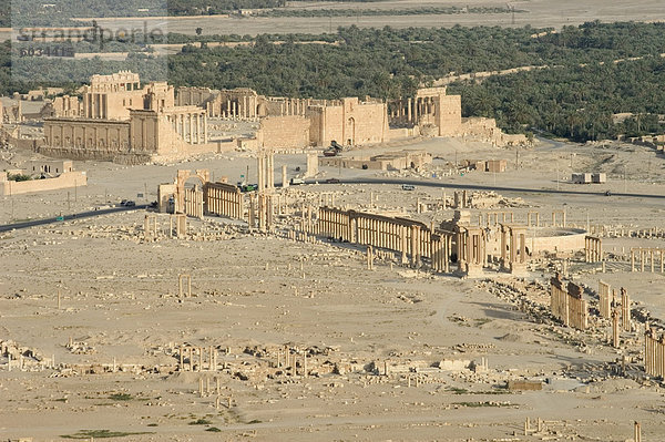 Hill Draufsicht  archäologische Ruinen  Palmyra  UNESCO Weltkulturerbe  Syrien  Naher Osten