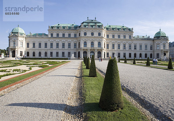 Belvedere und Gärten  Wien  Österreich  Europa