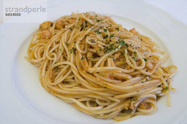 Teller Spaghetti  Venedig  Veneto  Italien  Europa