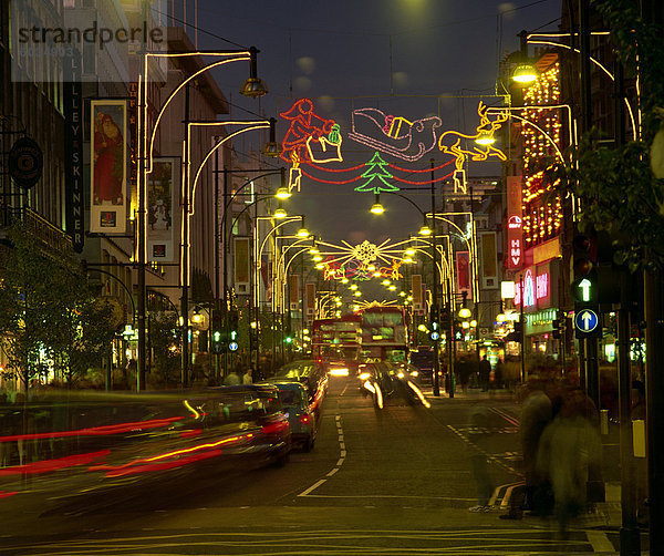 Weihnachten Lichter  Oxford Street  London  England  Vereinigtes Königreich  Europa