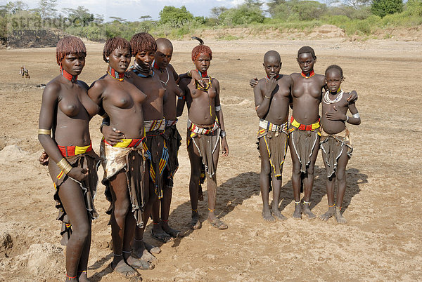 Hamer Mädchen  Turmi  Äthiopien  Afrika