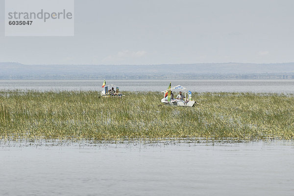 Touristischen Boot  Lake Awassa  Äthiopien  Afrika