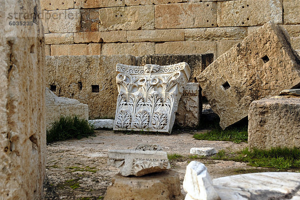 Severan Forum  Leptis Magna  UNESCO World Heritage Site  Libyen  Nordafrika  Afrika