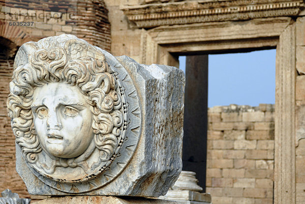 Severan Forum  Leptis Magna  UNESCO World Heritage Site  Libyen  Nordafrika  Afrika