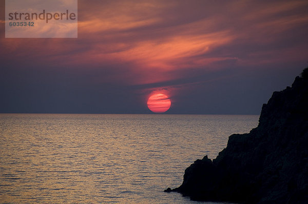 Europa Sonnenuntergang Griechenland Ionische Inseln