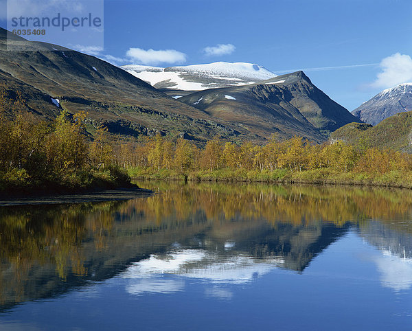 Typische Landschaft in Laponia  Lappland  Schweden  Skandinavien  Europa