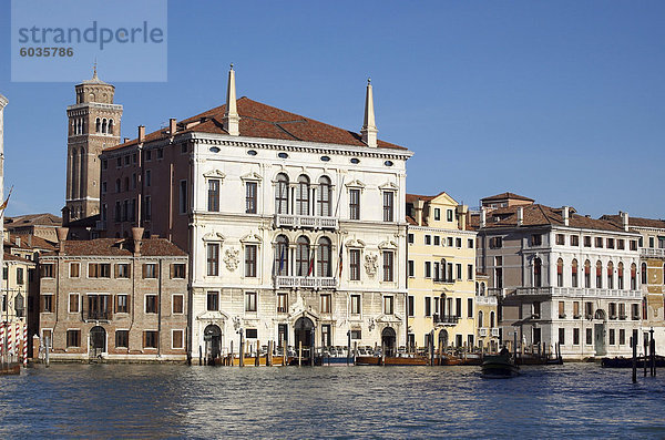 Paläste entlang des Canal Grande  Venedig  UNESCO World Heritage Site  Veneto  Italien  Europa