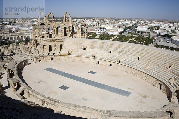 Amphitheater El Jem (El Djem)  UNESCO World Heritage Site  Tunesien  Nordafrika  Afrika