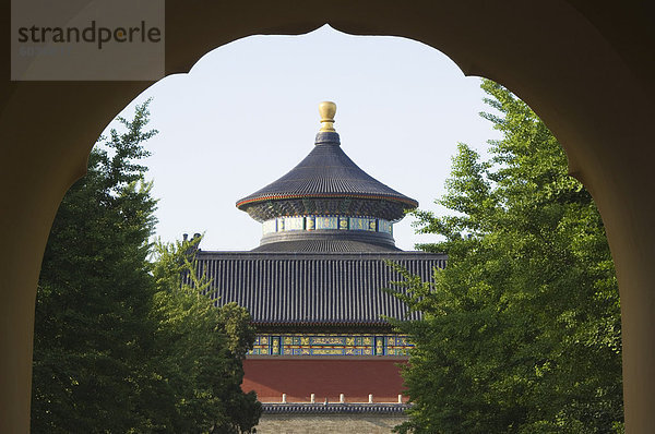 Die Halle des Gebetes für gute Ernten  der Himmelstempel  UNESCO Weltkulturerbe  Peking  China  Asien