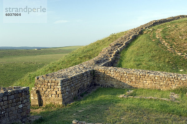 Milecastle 39  Nick Castle  Hadrianswall  UNESCO Weltkulturerbe  Nothumberland  England  Vereinigtes Königreich  Europa