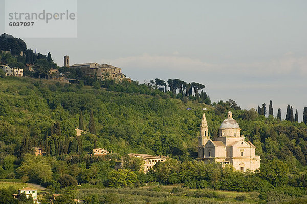 San Biagio Tempel  Montepulciano  Val d ' Orcia  Siena Provinz  Toskana  Italien  Europa