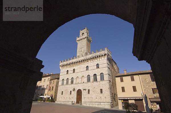 Palazzo Comunale  Montepulciano  Val d'Orcia  Provinz Siena  Toskana  Italien  Europa