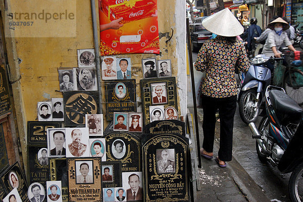 Ein Grabstein des Graveurs-Shop in Hanoi  Vietnam  Indochina  Südostasien  Asien