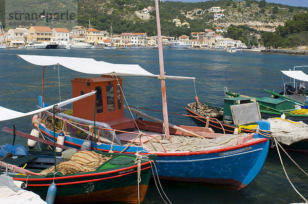 Fischerboote in Gaios  Paxos  Ionische Inseln  griechische Inseln  Griechenland  Europa