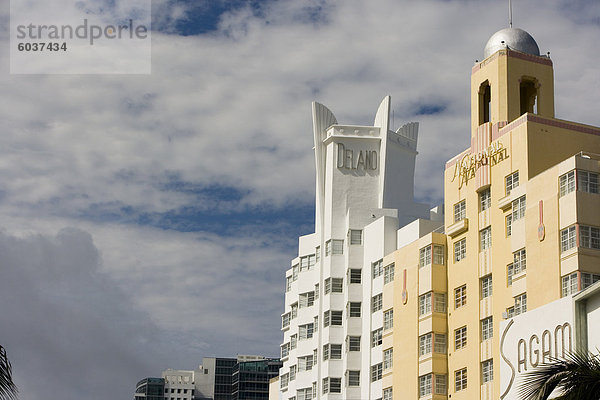 Art-Deco Hotels  Miami Beach  Miami  Florida  Vereinigte Staaten von Amerika