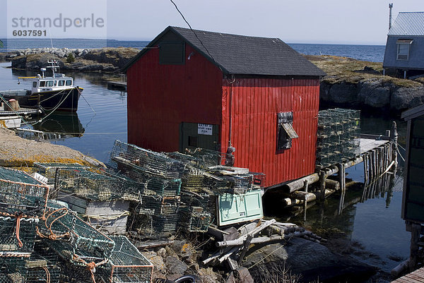 Blaue Felsen Fischen Dorf  Nova Scotia  Kanada  Nordamerika