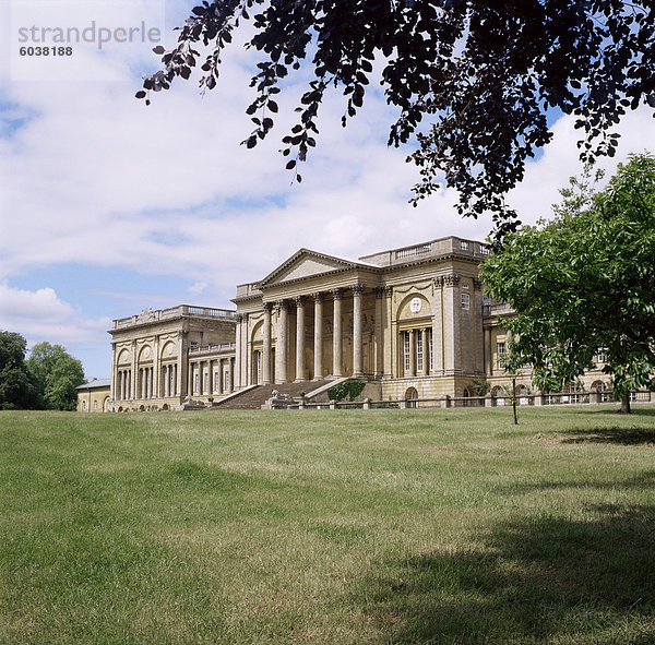 Stowe House  Stowe auf die gepflegten Gärten  Buckinghamshire  England  Vereinigtes Königreich  Europa