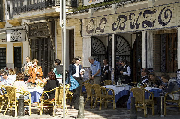 Tapas-Bars und Restaurants in der Umgebung von El Arenal in der Nähe der Stierkampfarena  Sevilla  Andalusien  Spanien  Europa