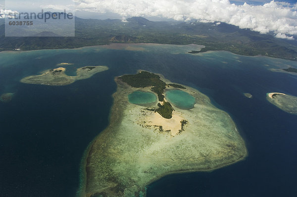 Coral Island in Form eines Gesichts in der Nähe von Puerto Princesa  Provinz Palawan  Philippinen  Südostasien  Asien