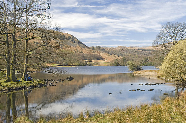 Wordsworth See  Rydal Water  Lake District-Nationalpark  Cumbria  England  Vereinigtes Königreich  Europa