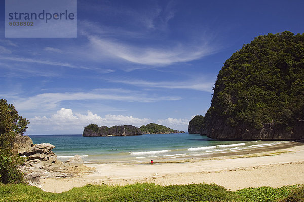 Gota Strand  Camarines Sur  Caramoan-Nationalpark  Provinz Bicol  südöstlichen Luzon  Philippinen  Südostasien  Asien