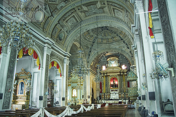 Eingerichtete Interieur  San Agustin Kirche und Museum  die Datierung von 1587 bis 1606  die älteste Kirche der Philippinen  UNESCO Weltkulturerbe  Intramuros Spanish Colonial District  Manila  Philippinen  Südostasien  Asien