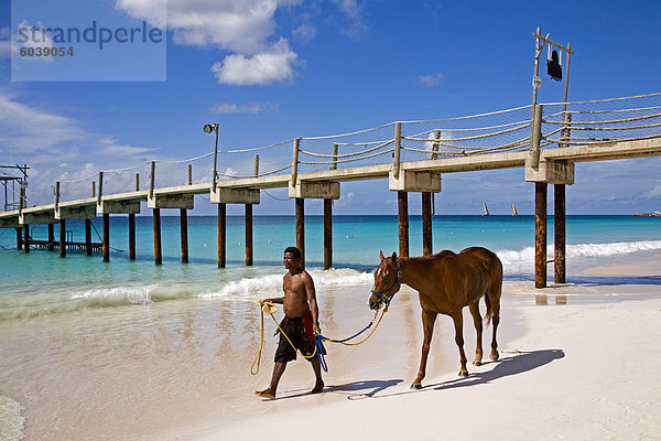 Pier  Carlisle Bay Beach  Bridgetown  Barbados  Antillen  Caribbean  Central America