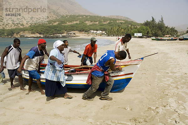 Angeln Boote  Tarrafal  Santiago  Kapverdische Inseln  Afrika