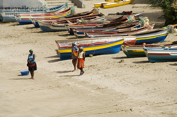 Angeln Boote  Tarrafal  Santiago  Kapverdische Inseln  Afrika