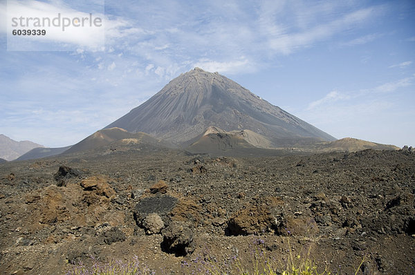 Der Vulkan Pico de Fogo im Hintergrund  Fogo (Feuer)  Kapverdische Inseln  Afrika